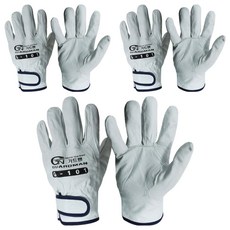 GUARDMAN 皮革氬焊手套 G-101 雙手組, 3套, 白色