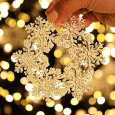 JOART 聖誕樹裝飾品 水晶冰柱, 雪花, 2個