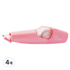 deLi 得力 朗格林修正帶 5mmX6M, 4個, 粉紅色