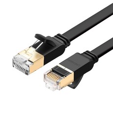UGREEN 綠聯 CAT7 網路線 FLAT版, 10m, Black, 1條