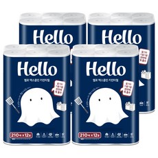 Hello Tissue Clean Deco Extra Long天然紙漿2層衛生紙, 4個, 210張