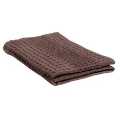 日本桃雪 今治鬆餅浴巾 凹凸立體織紋 手感親膚好摸 日本柔棉材質製成 60x125cm, 巧克力鬆餅, 1條