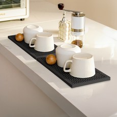 SUNUSE 家居廚房矽膠墊, 2個, 黑色