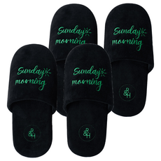 ROOM&HOME 絲絨室內鞋, 2個, 黑色