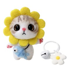 YoungMarket DIY 貓咪羊毛氈套組, 1套, 向日葵