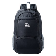 PLAY-KING 防盜摺疊背包 26L大容量 防水材質 輕便旅行背包, 黑色, 24 x 18cm