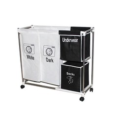 1層4格無紡布洗衣籃, 混色, 1個