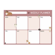 AA 晶裕荃 週曆 磁鐵白板 月曆計劃表, PET奈米塗層+磁鐵