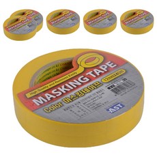M系列 彩色遮蔽膠帶 12mm x 40m, 黃色, 6入