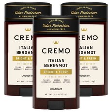 CREMO 體香膏 義大利佛手柑, 75g, 3瓶