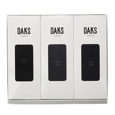 닥스 남성용 신사 무지 장목 3족 양말 선물세트 + 쇼핑백