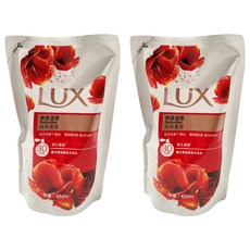LUX 麗仕 精油香氛沐浴乳補充包 嫵媚迷香, 24小時持久香氛, 650ml, 2包