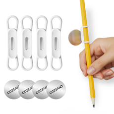 코지앤드 마그네틱 냉장고 펜 홀더 + 자석 세트, 화이트