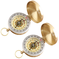 Rutz 登山指南針 48 x 13 毫米, 金子, 2個