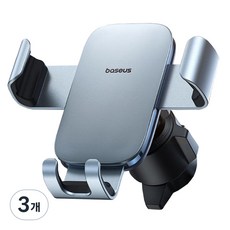 Baseus 倍思 Metal Age 3 重力式出風口型車用支架, 灰色, 3個
