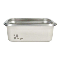 Fenger 可微波磨砂不鏽鋼保鮮盒, 1個容器及相配的蓋子, 1個
