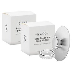 hillo 希洛簡易磁性皂架, 單色, 2個
