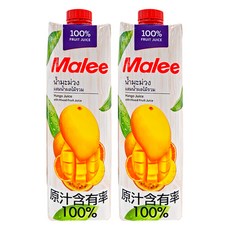 Malee 100% 芒果綜合果汁, 1L, 2瓶