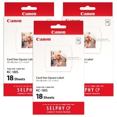 Canon 佳能 Selphy 相紙 貼紙 KC-18IS, 2 x 3, 54張