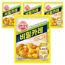 OTTOGI 不倒翁 無麩質咖哩粉 微辣, 4包, 100g