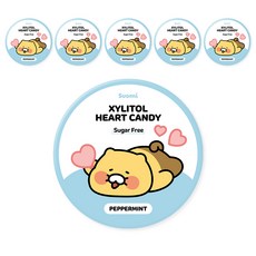 sanotact Kakao Friends聯名春植圖案木糖醇心型無糖糖果 薄荷口味, 6個, 40g