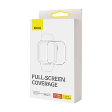 Baseus 倍思 納米微晶系列 水凝膜保護貼2件組 含清潔包 2個 + 刮板 44mm, 1組, 透明色