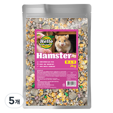 아쿠아플러스 헬로 프리미엄 햄스터 사료, 2kg, 5개