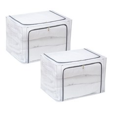 Diocell 透氣網布多用途可折疊雜貨組織者 66L, 灰色, 2個