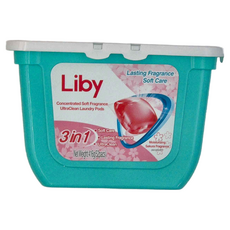 Liby 立白 濃縮香柔倍淨洗衣凝膠球 3合1 持久香味 416g, 52顆, 1盒