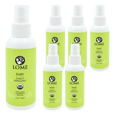 大地之愛 USDA有機嬰兒防蚊液, 100%有機, 不含化學DEET成分, 美國進口, 118ml, 6瓶