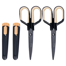 Tukobi 多功能可分離式剪刀 + 美工刀套組, 2套, 黑色