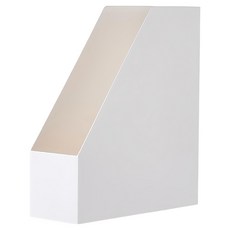 日式直立書本收納盒, 27.5x10x31.5cm HIPS材質, 1個, 白色