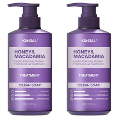 KUNDAL 昆黛爾 蜂蜜澳洲堅果保濕護髮乳 皂香, 500ml, 2瓶