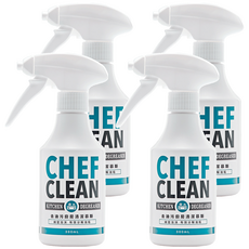 CHEF CLEAN 淨毒五郎 去油污廚房清潔慕斯, 有機成分 安全可靠 強效去油酵素, 300ml, 4瓶