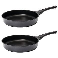 ARiSU IH電磁爐適用單柄不沾平底鍋, 28cm, 2個