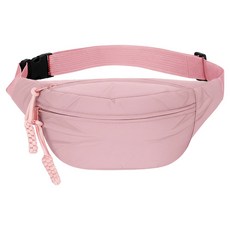 미니멀랩 꼬임 스트랩 여행용 힙색, 핑크, 1개