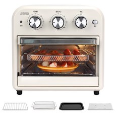 Home Planet 氣炸烤箱 12L + 4款配件 (3款 SUS 304+1款 搪瓷烤盤), FM1002, 奶油白