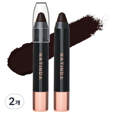 NATINDA 神奇髮際線遮瑕棒 3g, 2個, 02號 深棕色