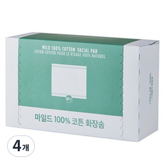 더페이스샵 데일리 마일드 100% 코튼 화장솜, 80개입, 4개