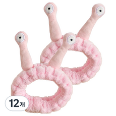 俏皮姐妹可愛洗臉髮帶, 12個, 粉紅蝸牛