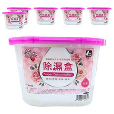 快克 玫瑰香除濕盒 除濕/防霉/乾燥/消臭, 450ml, 6盒