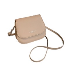 韓版半圓馬鞍包, 卡其色, 19 x 7 x 14cm