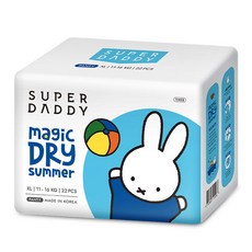 SUPER DADDY Magic夏日乾爽褲型尿布, XL, 22片