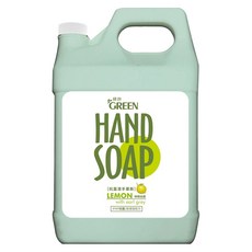 GREEN 綠的 植物系潔手慕斯加侖桶 檸檬伯爵, 胺基酸潔淨配方，IPMP抗菌成分, 3.8L, 1桶