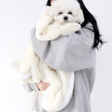 REDPUPPY Bearless保暖口袋寵物毯, 象牙白, 1個