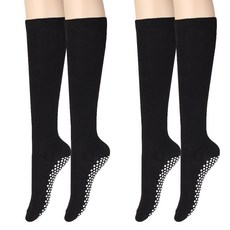 COZY LABEL 女款防滑及膝襪, 黑色