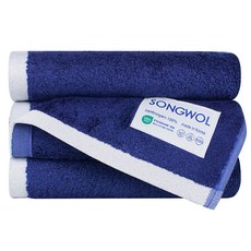 Songwol 松月 特諾亞 飯店毛巾 220g 竹纖維, 海軍藍, 3個