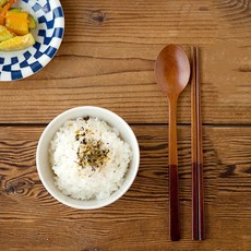 니코트 투톤 우드 수저 세트 브라운, 1세트, 숟가락 + 젓가락