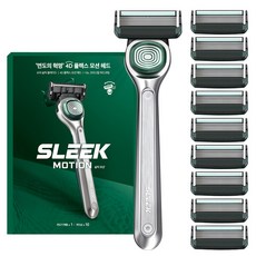 도루코 슬릭 모션 면도기 세트, 면도기 + 면도날 10p, 1세트
