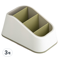 일상포인트 다용도 탁상 수납 정리함, 그린, 3개